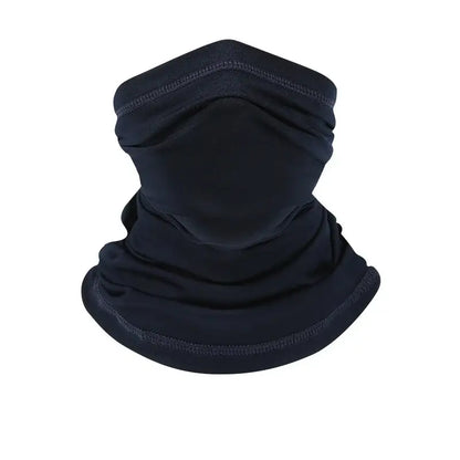 Black neck gaiter.