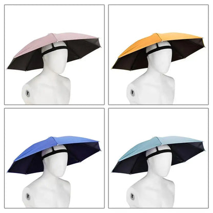 Four umbrella hats.